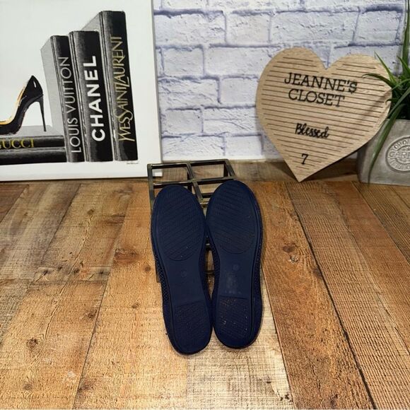 Retired Rothy’s Women's Navy Blue Honeycomb Luxury Ballet Flats US Size 6 1/2 - Picture 12 of 13